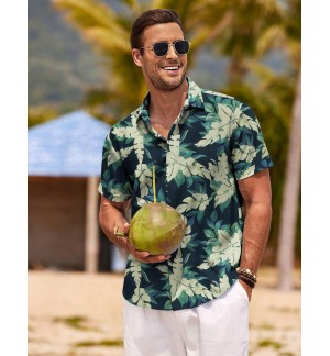 Green Leaf Short Sleeve Shirt