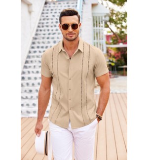 Men's Cuban Guayabera Short Sleeve Shirt