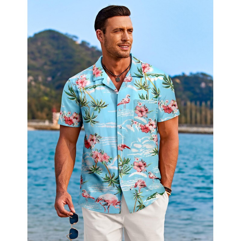 Hawaiian Shirt For Men JK-Fruity-Desing Flamingos Nigeria