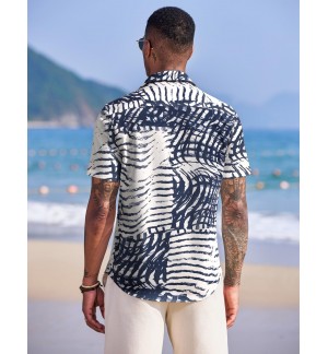 Men's Striped Short Sleeve Shirt