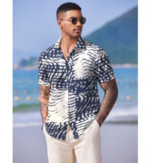 Men's Striped Short Sleeve Shirt