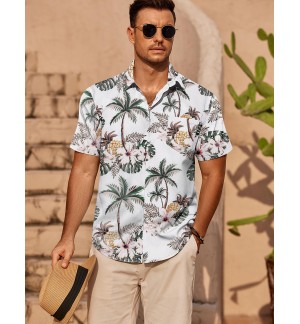 Men's casual short-sleeved shirt