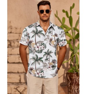 Men's casual short-sleeved shirt