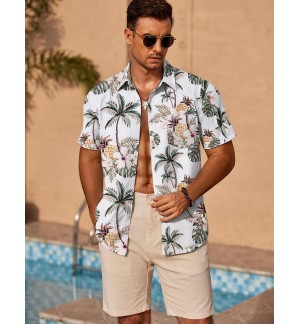 Men's casual short-sleeved shirt