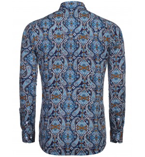 Men's printed casual long sleeve shirt
